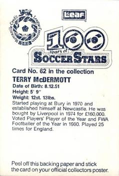 1988 Leaf - 100 Years of Soccer Stars #62 Terry McDermott Back