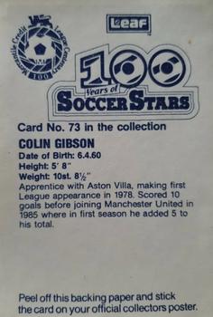 1988 Leaf - 100 Years of Soccer Stars #73 Colin Gibson Back