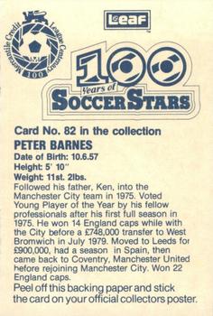 1988 Leaf - 100 Years of Soccer Stars #82 Peter Barnes Back