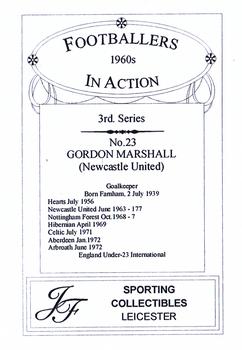 2004 JF Sporting Collectibles Footballers in Action 1960s Series 3 #23 Gordon Marshall Back