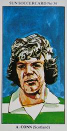 1978-79 The Sun Soccercards #34 Alfie Conn Front