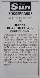1978-79 The Sun Soccercards #216 Danny Blanchflower Back