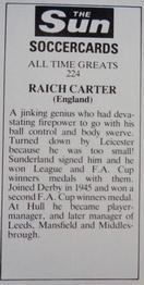 1978-79 The Sun Soccercards #224 Raich Carter Back
