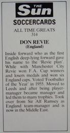 1978-79 The Sun Soccercards #314 Don Revie Back