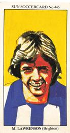 1978-79 The Sun Soccercards #446 Mark Lawrenson Front