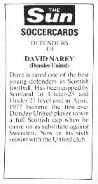 1978-79 The Sun Soccercards #474 David Narey Back