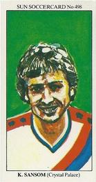 1978-79 The Sun Soccercards #498 Ken Sansom Front