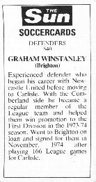 1978-79 The Sun Soccercards #540 Graham Winstanley Back