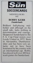 1978-79 The Sun Soccercards #641 Bobby Kerr Back