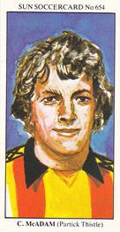 1978-79 The Sun Soccercards #654 Colin McAdam Front
