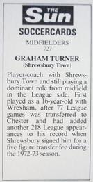 1978-79 The Sun Soccercards #727 Graham Turner Back
