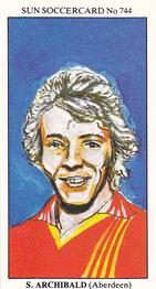 1978-79 The Sun Soccercards #744 Steve Archibald Front