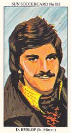 1978-79 The Sun Soccercards #835 Derek Hyslop Front