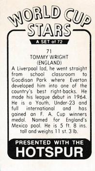 1970 D.C. Thomson World Cup Stars #71 Tommy Wright Back