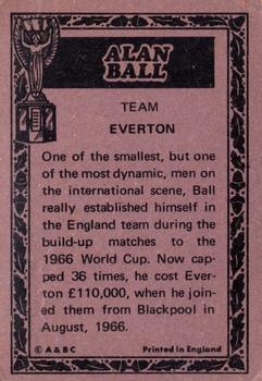 1969-70 A&BC Chewing Gum World Cup Giant Posters - A&BC World Cup Footballers #NNO Alan Ball Back
