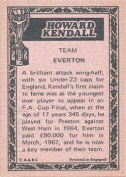 1969-70 A&BC Chewing Gum World Cup Giant Posters - A&BC World Cup Footballers #NNO Howard Kendall Back