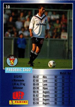 1994-95 Panini UNFP #10 Frederic Zago Back