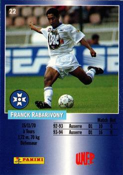 1994-95 Panini UNFP #22 Franck Rabarivony Back