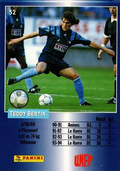 1994-95 Panini UNFP #52 Teddy Bertin Back