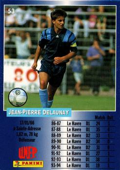 1994-95 Panini UNFP #53 Jean-Pierre Delaunay Back