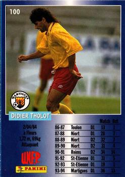 1994-95 Panini UNFP #100 Didier Tholot Back