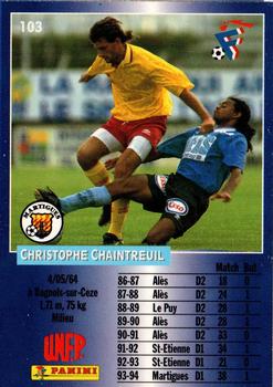 1994-95 Panini UNFP #103 Christophe Chaintreuil Back