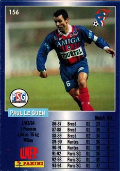 1994-95 Panini UNFP #156 Paul Le Guen Back