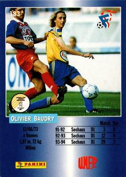 1994-95 Panini UNFP #183 Olivier Baudry Back