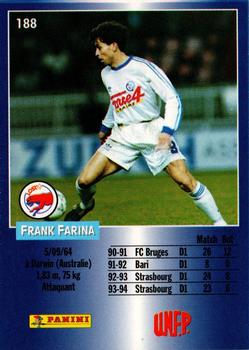 1994-95 Panini UNFP #188 Frank Farina Back