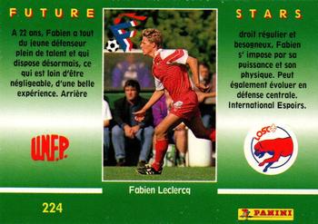 1994-95 Panini UNFP #224 Fabien Leclercq Back