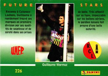 1994-95 Panini UNFP #226 Guillaume Warmuz Back