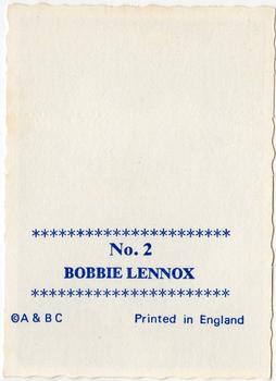 1969-70 A&BC Crinkle Cut Photographs (Scottish) #2 Bobby Lennox Back