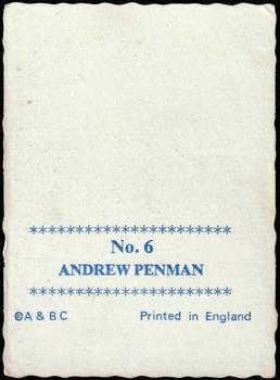 1969-70 A&BC Crinkle Cut Photographs (Scottish) #6 Andy Penman Back