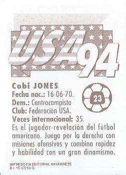 1994 Navarrete - Soccer World Cup USA 94 #23 Cobi Jones Back