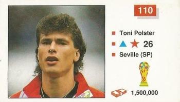 1990 Merlin The World Cup Sticker Collection Italia 1990 #110 Toni Polster Front