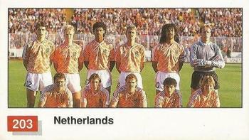 1990 Merlin The World Cup Sticker Collection Italia 1990 #203 Netherlands Team Photo Front