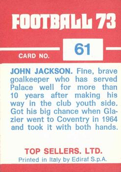 1972-73 Panini Top Sellers #61 John Jackson Back