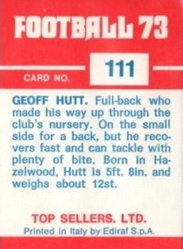 1972-73 Panini Top Sellers #111 Geoff Hutt Back