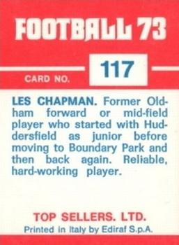 1972-73 Panini Top Sellers #117 Les Chapman Back