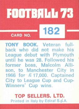 1972-73 Panini Top Sellers #182 Tony Book Back