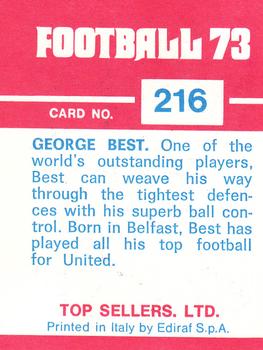1972-73 Panini Top Sellers #216 George Best Back