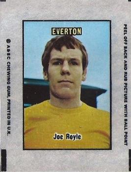 1970-71 A&BC Chewing Gum Action Transfers #NNO Joe Royle Front