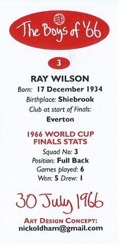 2016 Nick Oldham The Boys of '66 30th July 1966 #3 Ray Wilson Back