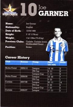 2010-11 Star Cardz Huddersfield Town #10 Joe Garner Back