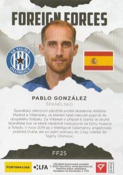 2020-21 SportZoo Fortuna:Liga - Foreign Forces #FF25 Pablo González Back