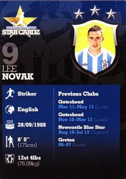 2012-13 Huddersfield Town Star Cardz #9 Lee Novak Back