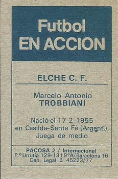 1977-78 Pacosa Futbol en Accion #NNO Trobbiani Back