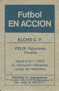 1977-78 Pacosa Futbol en Accion #NNO Félix Back
