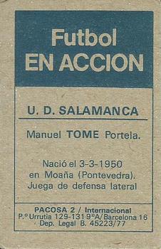 1977-78 Pacosa Futbol en Accion #NNO Tomé Back