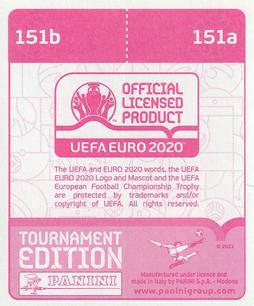 2021 Panini UEFA Euro 2020 Tournament Edition #151a/151b Mathias Jørgensen / Simon Kjær Back